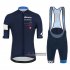 Abbigliamento Tour de Suisse 2019 Manica Corta e Pantaloncino Con Bretelle Spento Blu Bianco
