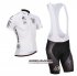 Abbigliamento Tour De France 2014 Manica Corta E Pantaloncino Con Bretelle Bianco