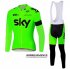 Abbigliamento Sky 2016 Manica Lunga E Calzamaglia Con Bretelle Verde E Nero