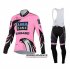 Donne Abbigliamento Saxo Bank 2015 Manica Lunga E Calza Abbigliamento Con Bretelle Fuxia E Nero