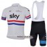 Abbigliamento Sky 2013 Manica Corta E Pantaloncino Con Bretelle Bianco E Rosso