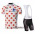 Abbigliamento Tour De France 2016 Manica Corta E Pantaloncino Con Bretelle Rosso E Bianco