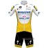 Abbigliamento Deceuninck Quick Step 2020 Manica Corta e Pantaloncino Con Bretelle Bianco Giallo