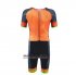 Abbigliamento Emonder-triathlon 2019 Manica Corta e Pantaloncino Con Bretelle Arancione Grigio Nero
