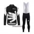Abbigliamento Qhubeka 2020 Manica Lunga e Calzamaglia Con Bretelle Nero Bianco