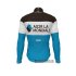 Abbigliamento Ag2r La Mondiale 2019 Manica Lunga e Calzamaglia Con Bretelle Nero Bianco Blu