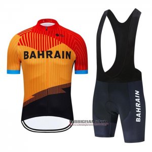 Abbigliamento Bahrain 2020 Manica Corta e Pantaloncino Con Bretelle Arancione Nero