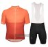 Abbigliamento POC Essential XC 2018 Manica Corta e Pantaloncino Con Bretelle Arancione