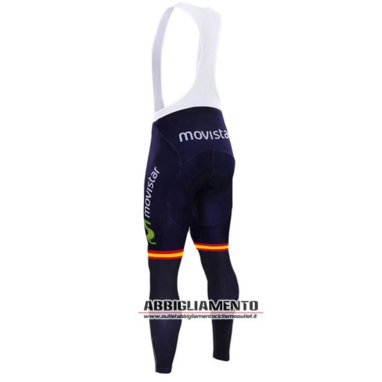 Abbigliamento Movistar Team 2017 Manica Lunga E Calzamaglia Con Bretelle Verde E Blu - Clicca l'immagine per chiudere