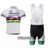 Abbigliamento Merida 2015 Manica Corta E Pantaloncino Con Bretelle Bianco E Verde