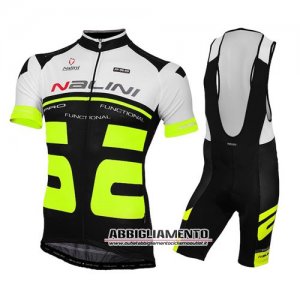 Abbigliamento Nalini 2015 Manica Corta E Pantaloncino Con Bretelle Bianco E Verde