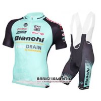 Abbigliamento Bianchi 2016 Manica Corta E Pantaloncino Con Bretelle Nero E Verde1
