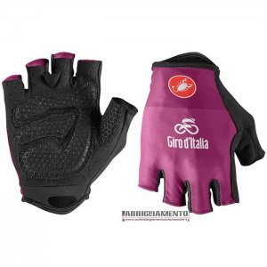 2021 Giro d\'Italia Guanti Corti Ciclismo Fuxia