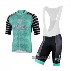 Abbigliamento Bianchi 2020 Manica Corta e Pantaloncino Con Bretelle Blu Nero