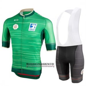 Abbigliamento Castelli Uae Tour 2019 Manica Corta e Pantaloncino Con Bretelle Verde