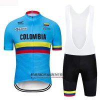 Abbigliamento Colombia 2019 Manica Corta e Pantaloncino Con Bretelle Blu