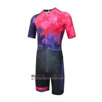 Abbigliamento Emonder-triathlon 2019 Manica Corta e Pantaloncino Con Bretelle Rosso Fuxia Nero