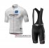 Abbigliamento Giro d'Italia 2019 Manica Corta e Pantaloncino Con Bretelle Bianco