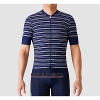 Abbigliamento La Passione 2019 Manica Corta e Pantaloncino Con Bretelle Stripe Blu