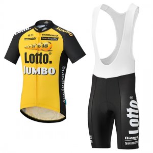 Abbigliamento Lotto Jumbo 2017 Manica Corta e Pantaloncino Con Bretelle giallo