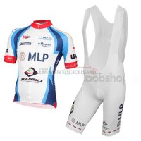 Abbigliamento MLP Team Bergstrasse 2015 Manica Corta E Pantaloncino Con Bretelle bianco e blu