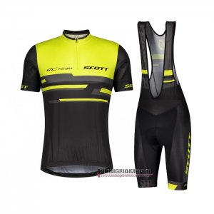 Abbigliamento Scott Manica Corta e Pantaloncino Con Bretelle 2021 Giallo Nero