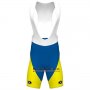 Abbigliamento Sport Vlaanderen-baloise 2020 Manica Corta e Pantaloncino Con Bretelle Bianco Giallo Blu