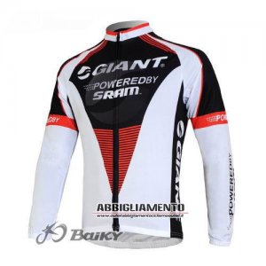 Abbigliamento Giant 2013 Manica Lunga E Calza Abbigliamento Con Bretelle Bianco E Nero