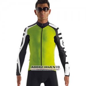 Abbigliamento Assos 2015 Manica Lunga E Calza Abbigliamento Con Bretelle Nero E Verde