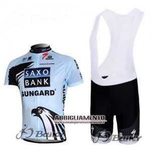 Abbigliamento SaxoBank 2012 Manica Corta E Pantaloncino Con Bretelle Blu E Nero