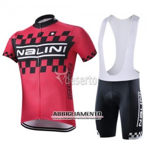 Abbigliamento Nalini 2015 Manica Corta E Pantaloncino Con Bretelle Nero E Rosso