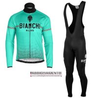 Abbigliamento Bianchi Milano Xd 2019 Manica Lunga e Calzamaglia Con Bretelle Blu Grigio