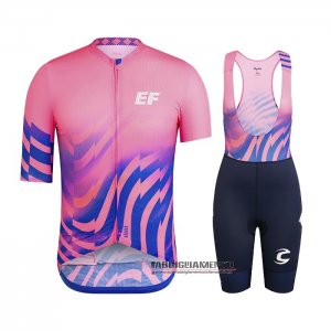 Abbigliamento EF Education First-drapac 2020 Manica Corta e Pantaloncino Con Bretelle Rosa