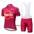 Abbigliamento Katusha Alpecin 2019 Manica Corta e Pantaloncino Con Bretelle Rosso