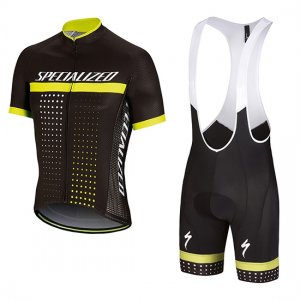 Abbigliamento Specialized 2018 Manica Corta e Pantaloncino Con Bretelle Nero Giallo