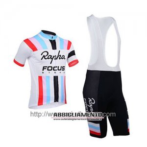 Abbigliamento Rapha 2013 Manica Corta E Pantaloncino Con Bretelle Bianco E Rosso