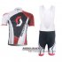 Abbigliamento Scott 2013 Manica Corta E Pantaloncino Con Bretelle Bianco E Rosso