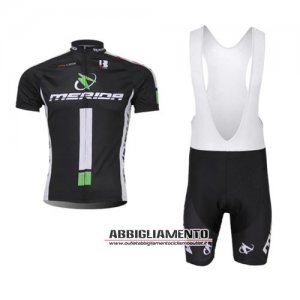 Abbigliamento Merida 2014 Manica Corta E Pantaloncino Con Bretelle Nero E Bianco