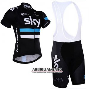 Abbigliamento Sky 2016 Manica Corta E Pantaloncino Con Bretelle Nero