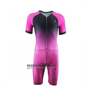 Abbigliamento Emonder-triathlon 2019 Manica Corta e Pantaloncino Con Bretelle Rosa Nero