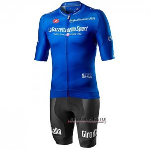 Abbigliamento Giro d\'Italia 2020 Manica Corta e Pantaloncino Con Bretelle Blu