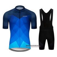 Abbigliamento Le Col 2020 Manica Corta e Pantaloncino Con Bretelle Azzurro Scuro Blu