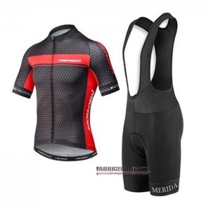 Abbigliamento Merida 2020 Manica Corta e Pantaloncino Con Bretelle Rosso Nero