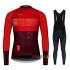 Abbigliamento NDLSS 2020 Manica Lunga e Calzamaglia Con Bretelle Spento Rosso