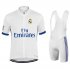 Abbigliamento Real Madrid 2017 Manica Corta e Pantaloncino Con Bretelle bianco