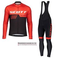 Abbigliamento Scott 2019 Manica Lunga e Calzamaglia Con Bretelle Nero Rosso