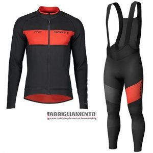 Abbigliamento Scott Rc Ff 2019 Manica Lunga e Calzamaglia Con Bretelle Nero Rosso