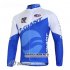 Abbigliamento Giant 2011 Manica Lunga E Calza Abbigliamento Con Bretelle Bianco E Blu