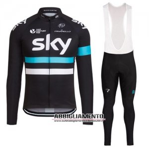 Abbigliamento Sky 2016 Manica Lunga E Calza Abbigliamento Con Bretelle Nero