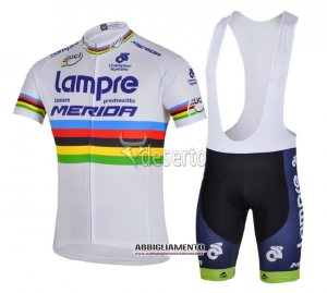 Abbigliamento Lampre 2014 Manica Corta E Pantaloncino Con Bretelle Bianco